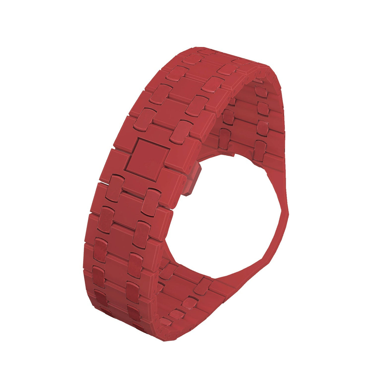 Exklusives rotes Bioceramic-Armband mit Eichendekor