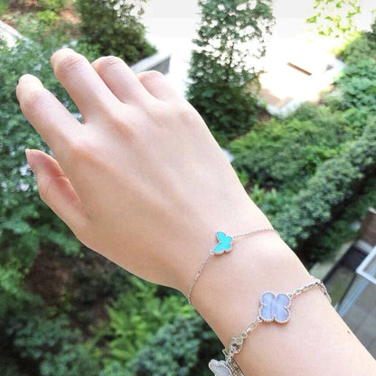 [Royal&Vicky]BUTTERFLY TURQUOISE BUTTERFLY BRACELET SILVER
