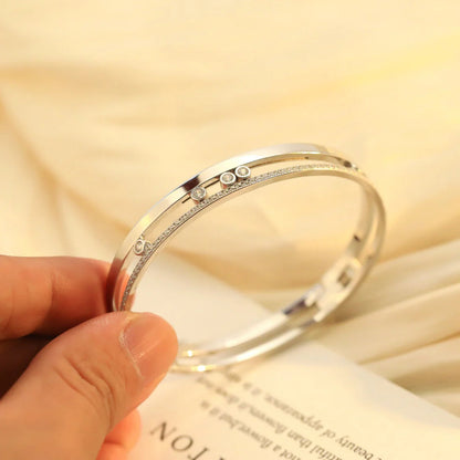 [Royal&Vicky]Move Romane Diamond Bangle Bracelet