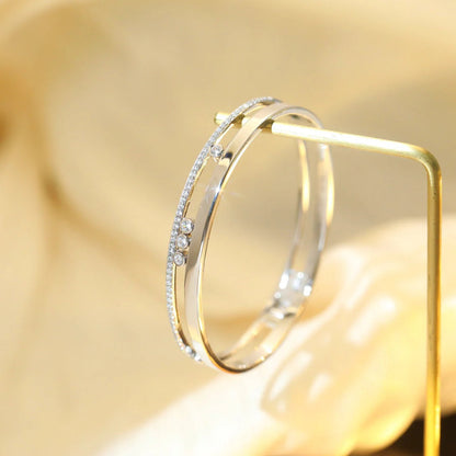 [Royal&Vicky]Move Romane Diamond Bangle Bracelet