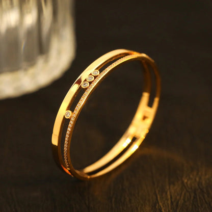 [Royal&Vicky]Move Romane Diamond Bangle Bracelet
