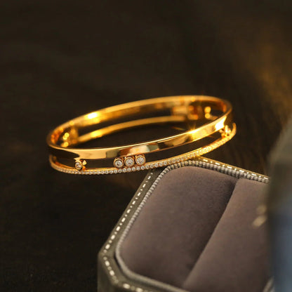 [Royal&Vicky]Move Romane Diamond Bangle Bracelet