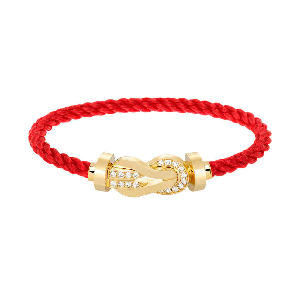 [Royal&Vicky]CHANCE LARGE 8 FIGURE BUCKLE HALF DIAMOND BRACELET GOLD