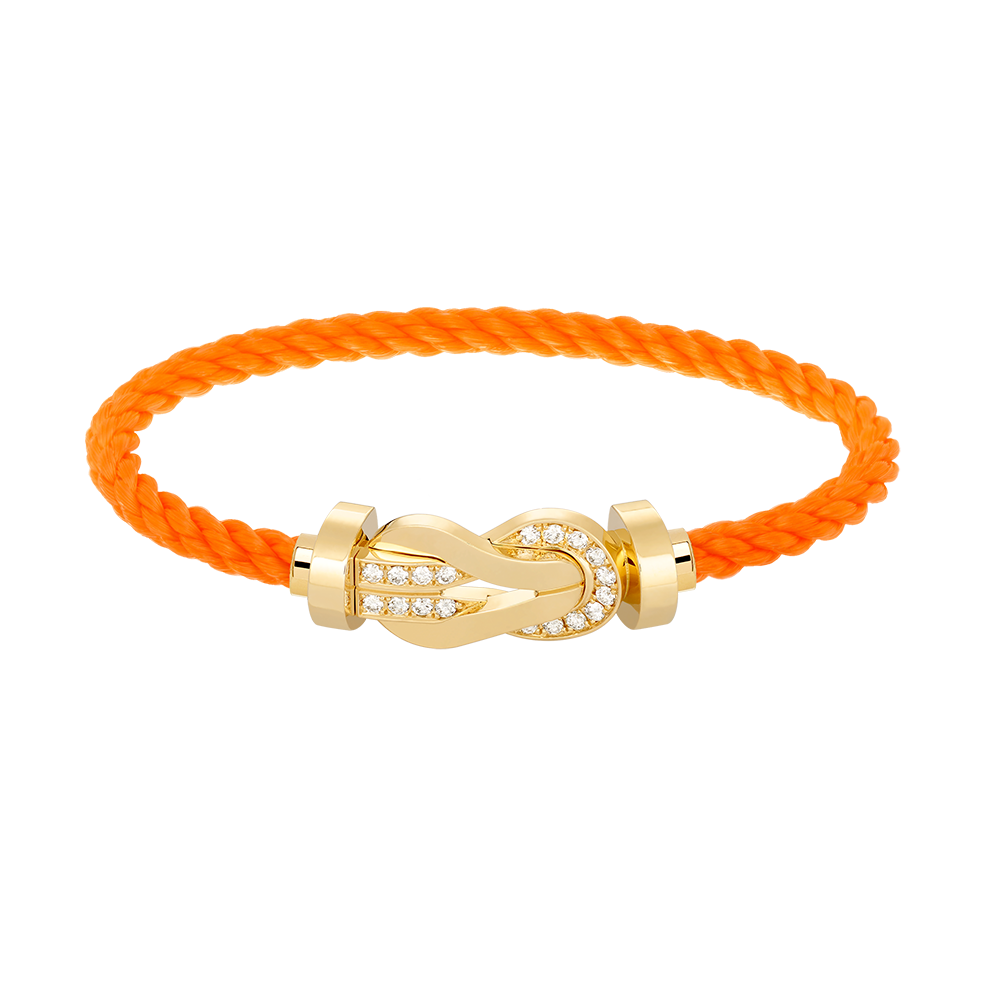 [Royal&Vicky]CHANCE LARGE 8 FIGURE BUCKLE HALF DIAMOND BRACELET GOLD