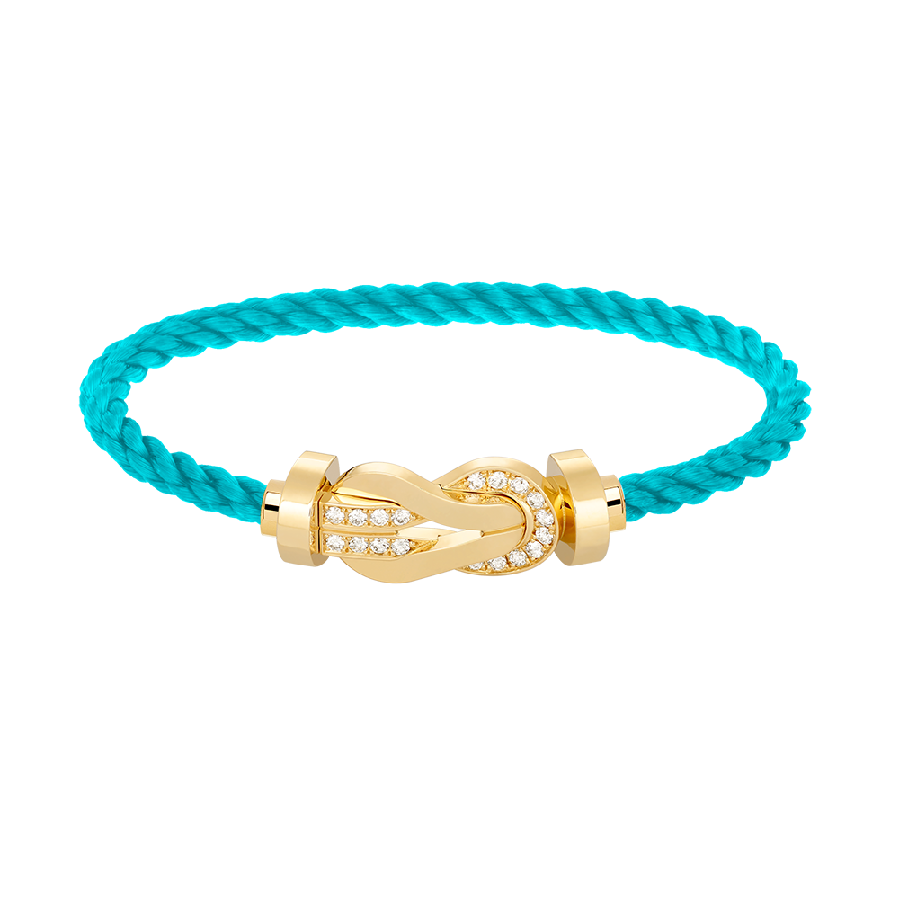 [Royal&Vicky]CHANCE LARGE 8 FIGURE BUCKLE HALF DIAMOND BRACELET GOLD