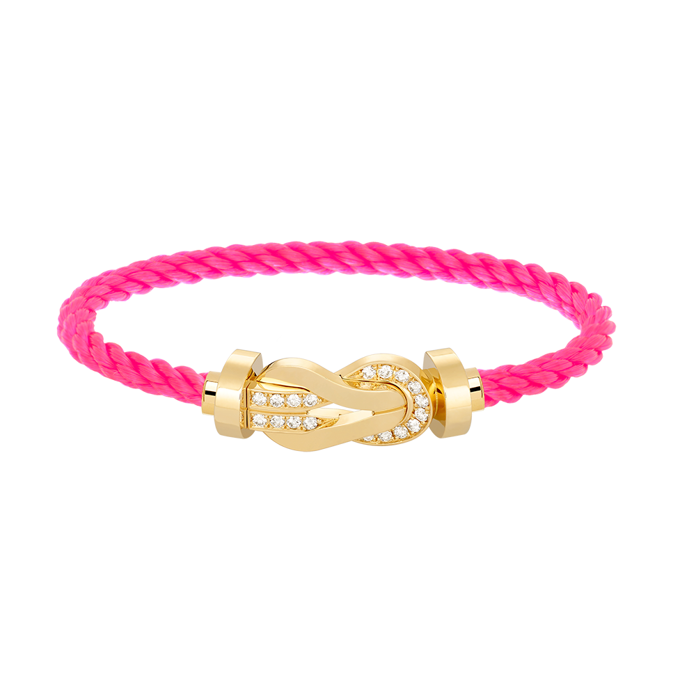 [Royal&Vicky]CHANCE LARGE 8 FIGURE BUCKLE HALF DIAMOND BRACELET GOLD
