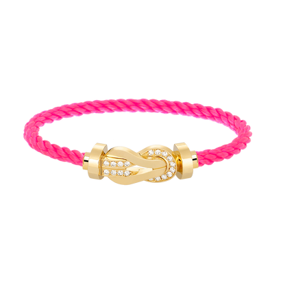 [Royal&Vicky]CHANCE LARGE 8 FIGURE BUCKLE HALF DIAMOND BRACELET GOLD