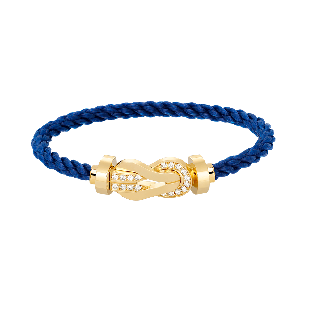 [Royal&Vicky]CHANCE LARGE 8 FIGURE BUCKLE HALF DIAMOND BRACELET GOLD