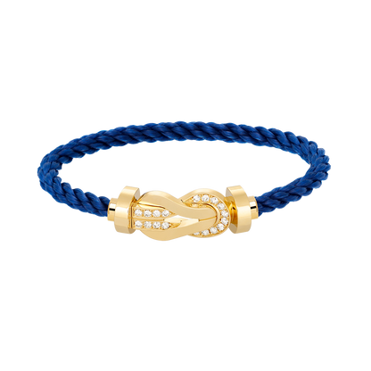 [Royal&Vicky]CHANCE LARGE 8 FIGURE BUCKLE HALF DIAMOND BRACELET GOLD