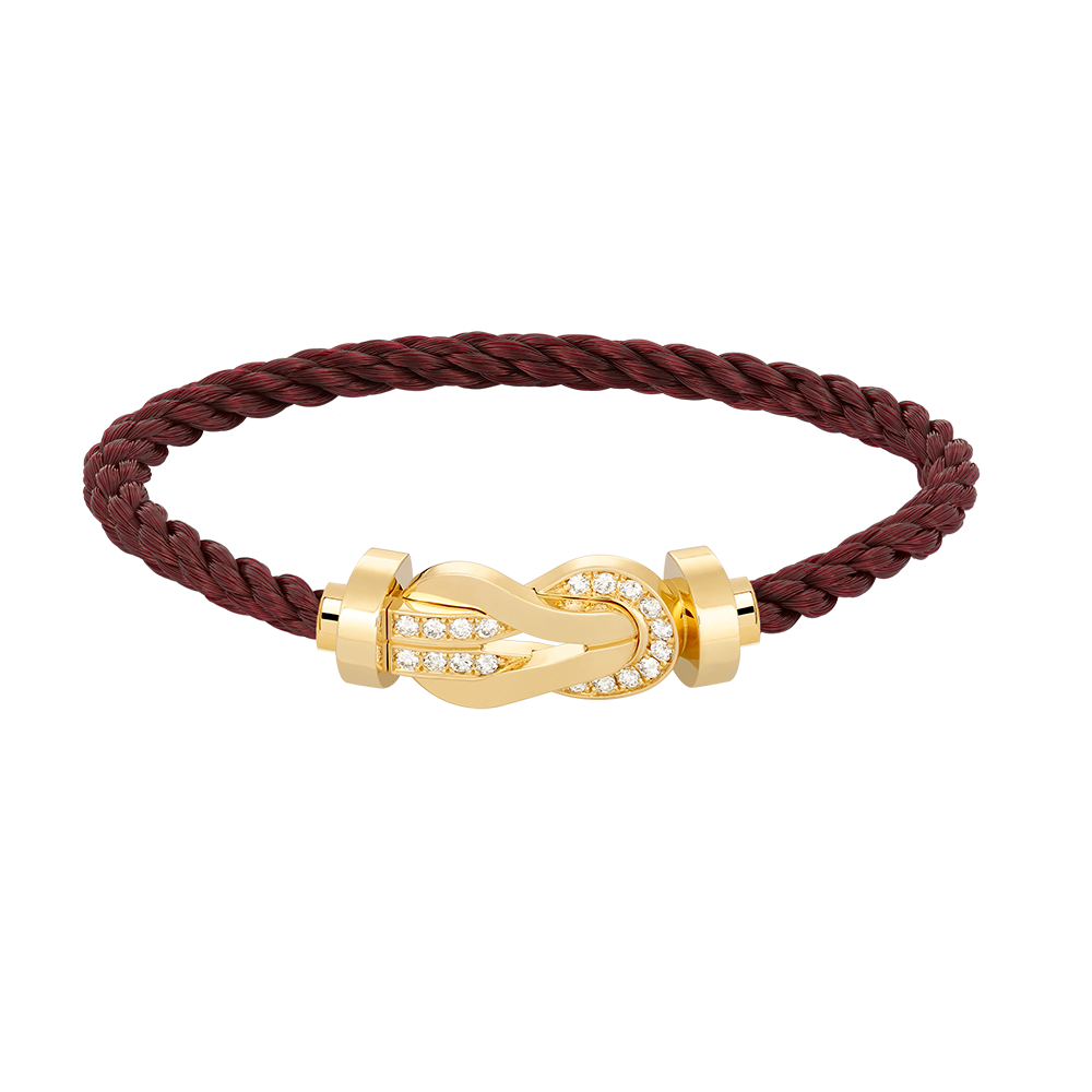 [Royal&Vicky]CHANCE LARGE 8 FIGURE BUCKLE HALF DIAMOND BRACELET GOLD
