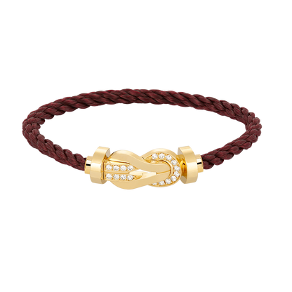 [Royal&Vicky]CHANCE LARGE 8 FIGURE BUCKLE HALF DIAMOND BRACELET GOLD