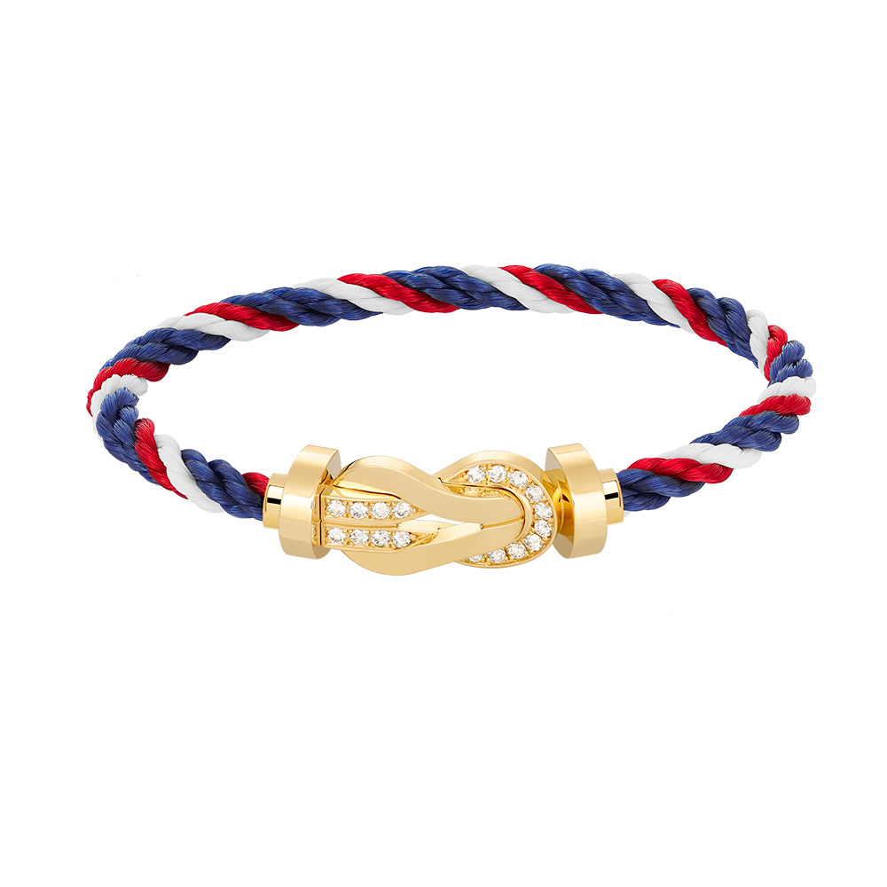 [Royal&Vicky]CHANCE LARGE 8 FIGURE BUCKLE HALF DIAMOND BRACELET GOLD
