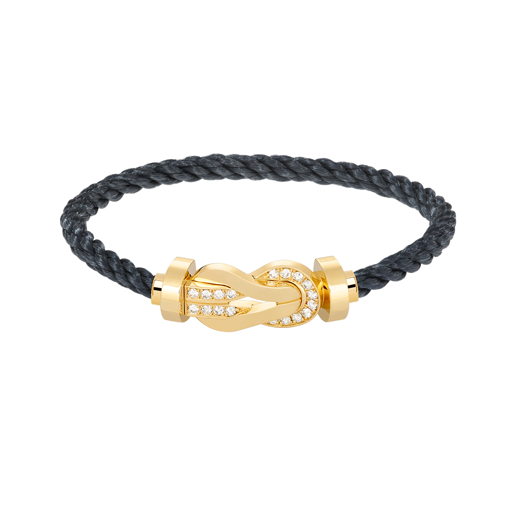 [Royal&Vicky]CHANCE LARGE 8 FIGURE BUCKLE HALF DIAMOND BRACELET GOLD