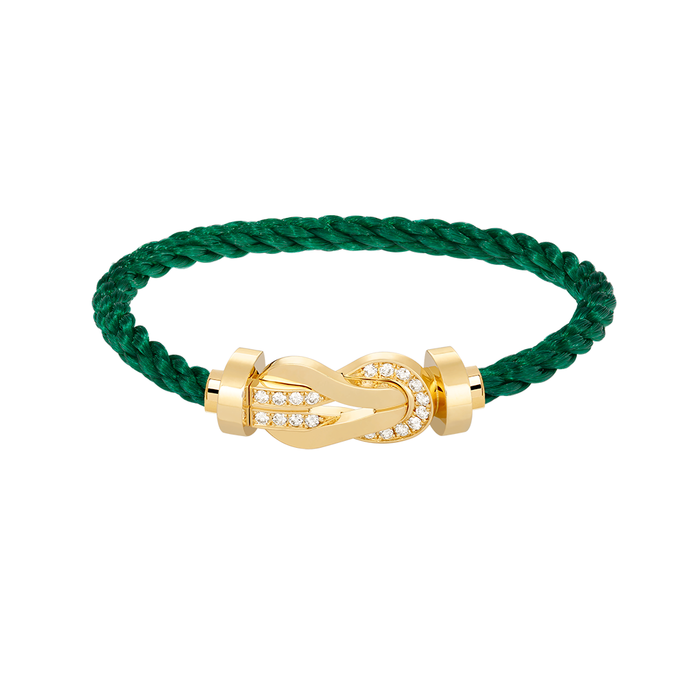 [Royal&Vicky]CHANCE LARGE 8 FIGURE BUCKLE HALF DIAMOND BRACELET GOLD