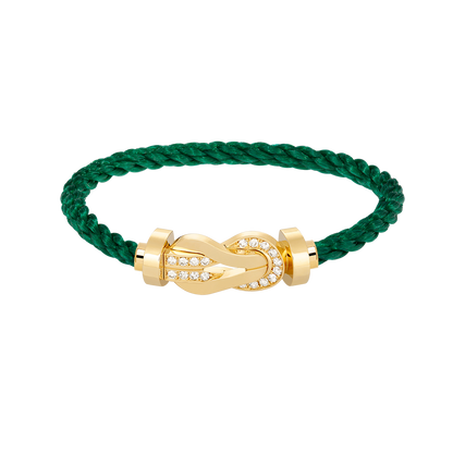 [Royal&Vicky]CHANCE LARGE 8 FIGURE BUCKLE HALF DIAMOND BRACELET GOLD