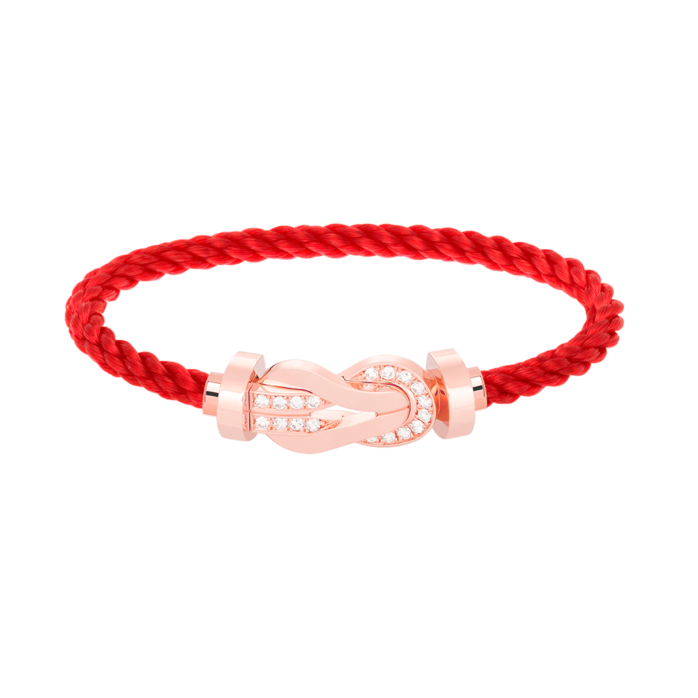 [Royal&Vicky]CHANCE LARGE 8 FIGURE BUCKLE HALF DIAMOND BRACELET ROSE GOLD
