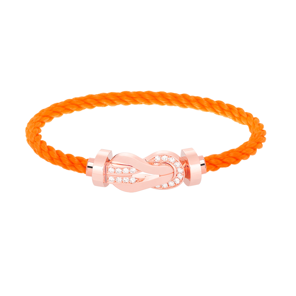 [Royal&Vicky]CHANCE LARGE 8 FIGURE BUCKLE HALF DIAMOND BRACELET ROSE GOLD