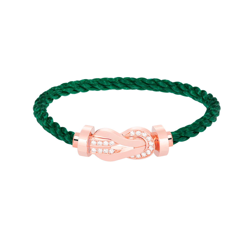 [Royal&Vicky]CHANCE LARGE 8 FIGURE BUCKLE HALF DIAMOND BRACELET ROSE GOLD