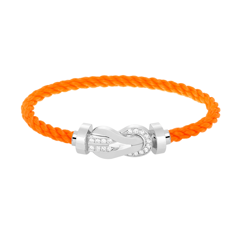[Royal&Vicky]CHANCE LARGE 8 FIGURE BUCKLE HALF DIAMOND BRACELET SILVER