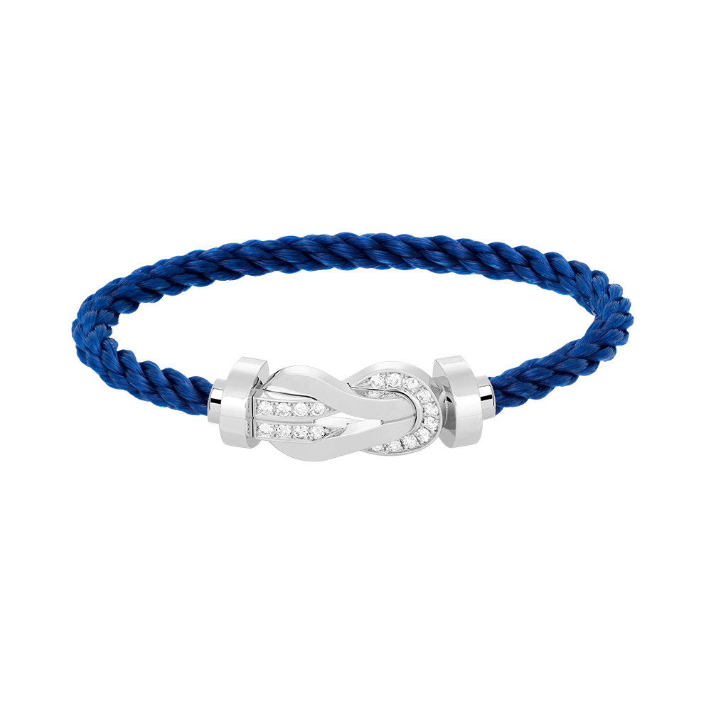 [Royal&Vicky]CHANCE LARGE 8 FIGURE BUCKLE HALF DIAMOND BRACELET SILVER