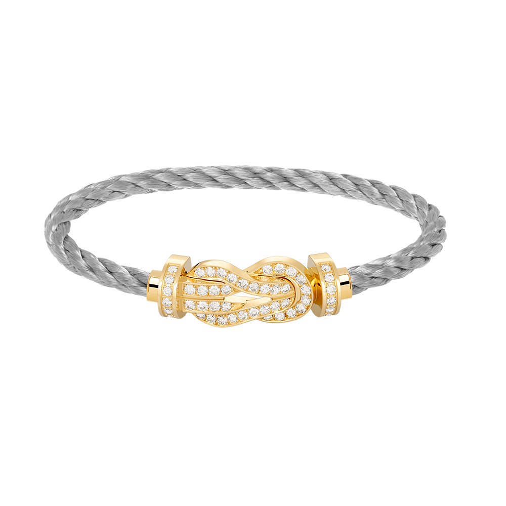 [Royal&Vicky]CHANCE LARGE 8 FIGURE BUCKLE FULLDIAMOND BRACELET GOLD