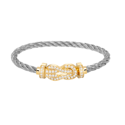 [Royal&Vicky]CHANCE LARGE 8 FIGURE BUCKLE FULLDIAMOND BRACELET GOLD