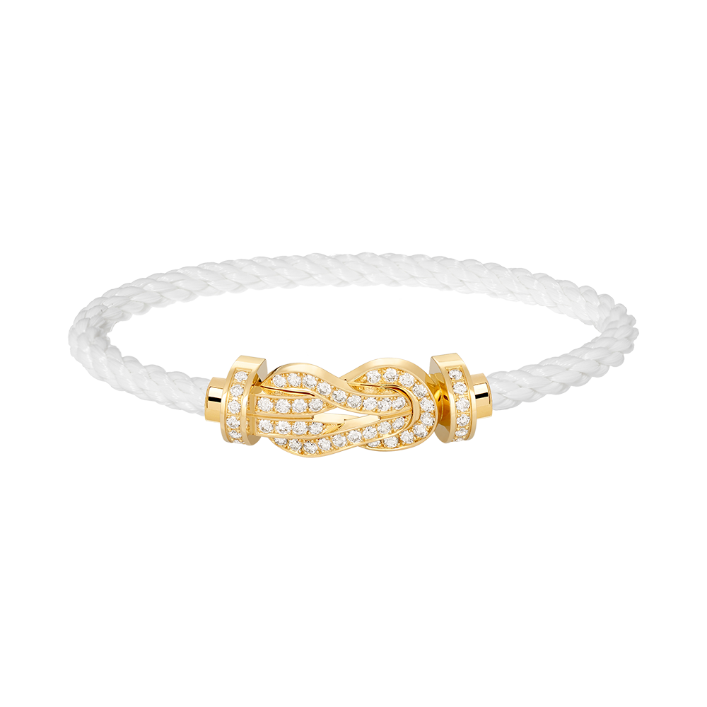 [Royal&Vicky]CHANCE LARGE 8 FIGURE BUCKLE FULLDIAMOND BRACELET GOLD