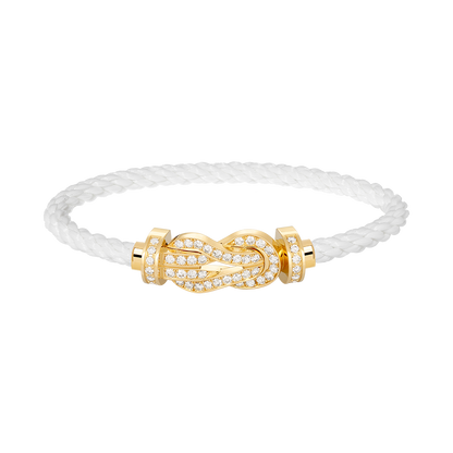 [Royal&Vicky]CHANCE LARGE 8 FIGURE BUCKLE FULLDIAMOND BRACELET GOLD