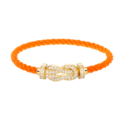 [Royal&Vicky]CHANCE LARGE 8 FIGURE BUCKLE FULLDIAMOND BRACELET GOLD