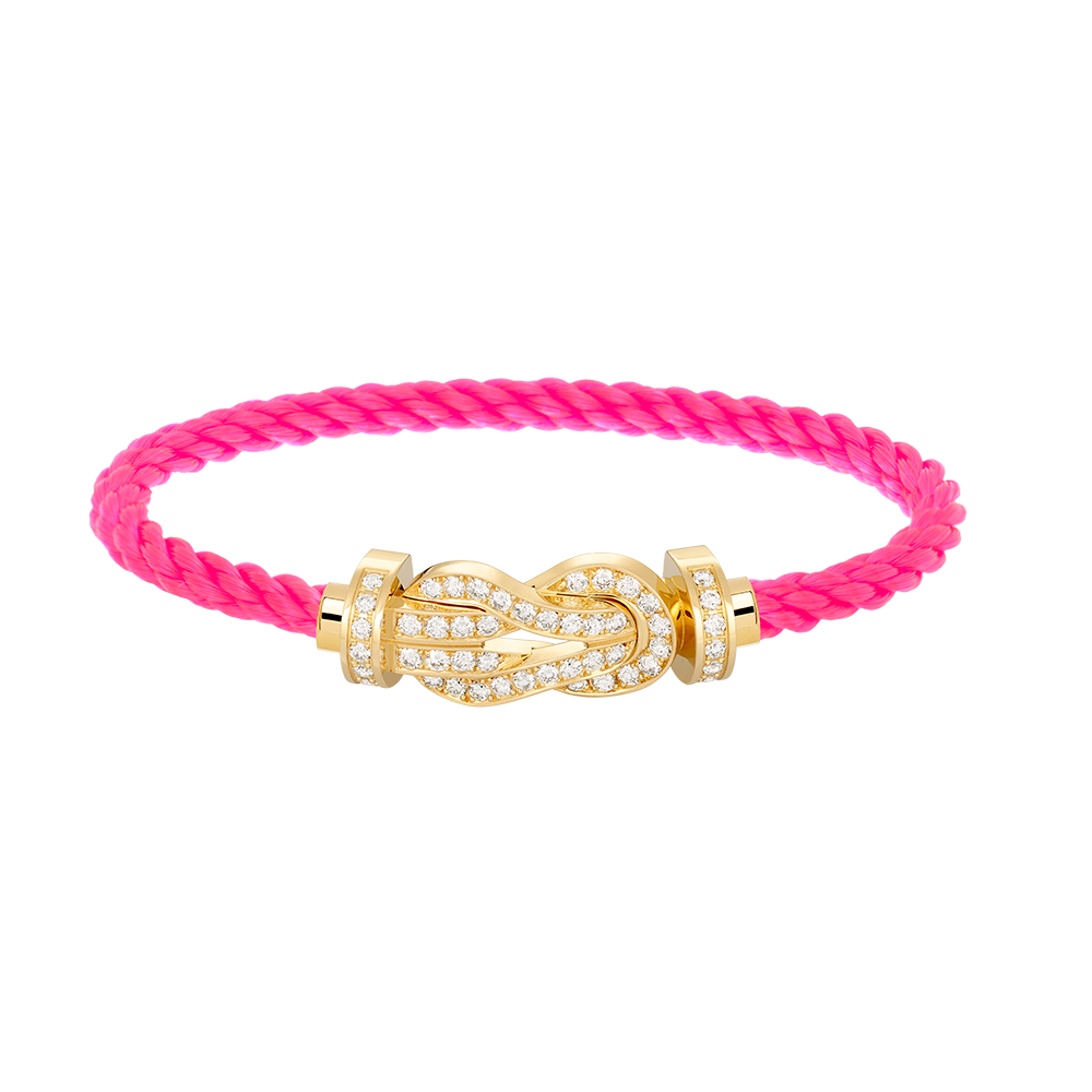 [Royal&Vicky]CHANCE LARGE 8 FIGURE BUCKLE FULLDIAMOND BRACELET GOLD