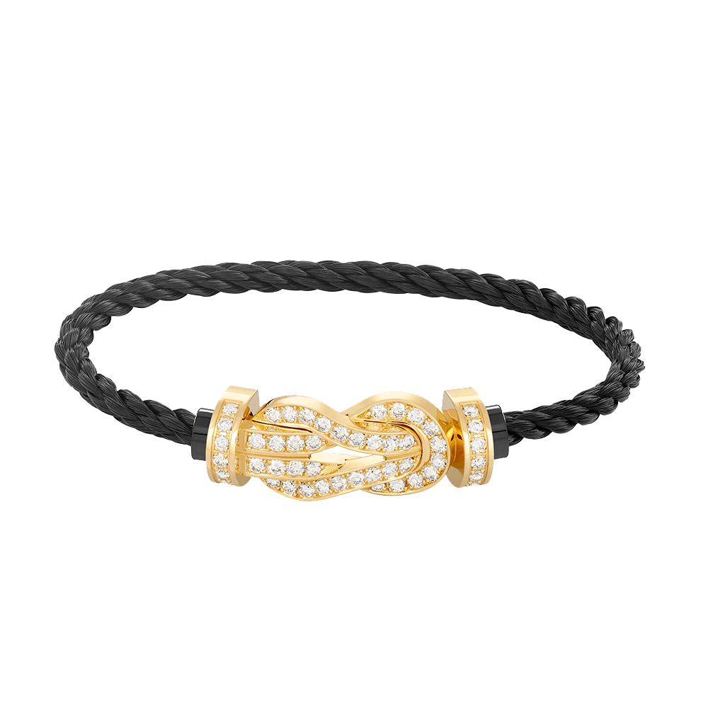 [Royal&Vicky]CHANCE LARGE 8 FIGURE BUCKLE FULLDIAMOND BRACELET GOLD