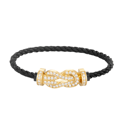 [Royal&Vicky]CHANCE LARGE 8 FIGURE BUCKLE FULLDIAMOND BRACELET GOLD