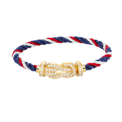[Royal&Vicky]CHANCE LARGE 8 FIGURE BUCKLE FULLDIAMOND BRACELET GOLD