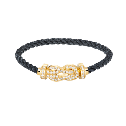 [Royal&Vicky]CHANCE LARGE 8 FIGURE BUCKLE FULLDIAMOND BRACELET GOLD
