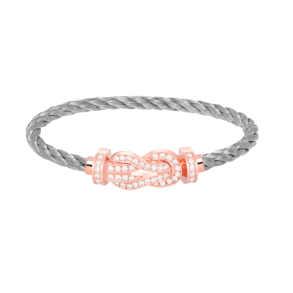 [Royal&Vicky]CHANCE LARGE 8 FIGURE BUCKLE FULL DIAMOND BRACELET ROSE GOLD