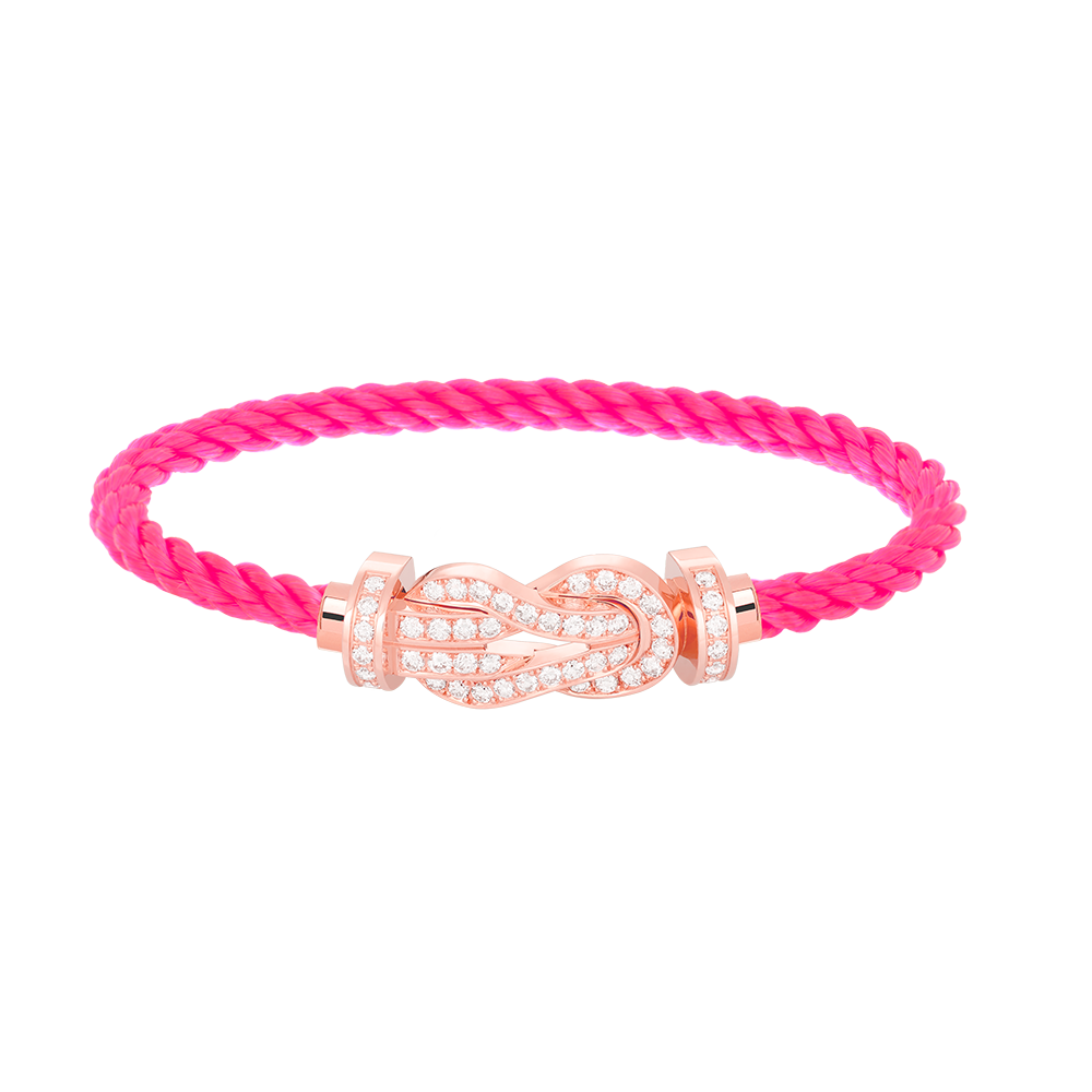 [Royal&Vicky]CHANCE LARGE 8 FIGURE BUCKLE FULL DIAMOND BRACELET ROSE GOLD