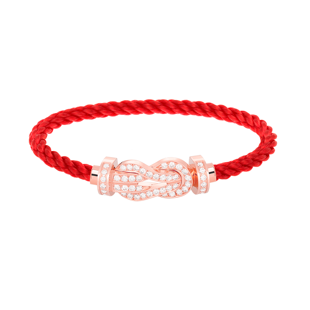 [Royal&Vicky]CHANCE LARGE 8 FIGURE BUCKLE FULL DIAMOND BRACELET ROSE GOLD