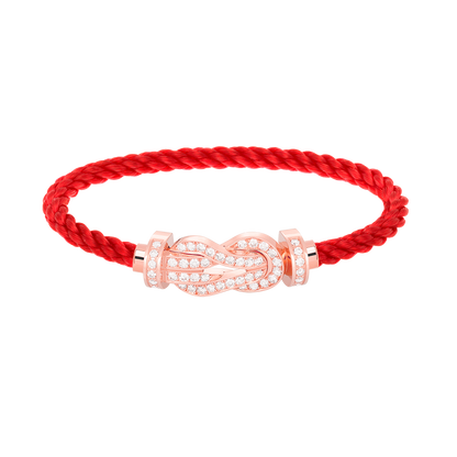 [Royal&Vicky]CHANCE LARGE 8 FIGURE BUCKLE FULL DIAMOND BRACELET ROSE GOLD