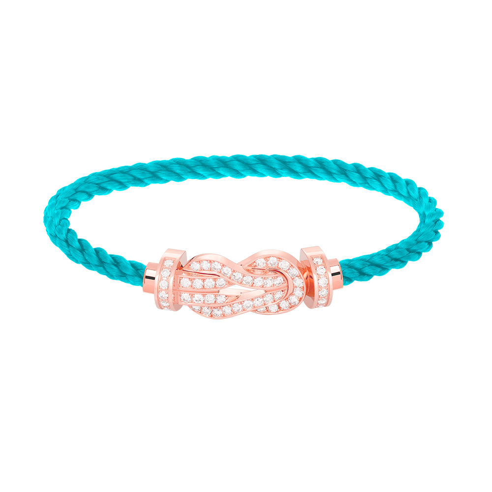 [Royal&Vicky]CHANCE LARGE 8 FIGURE BUCKLE FULL DIAMOND BRACELET ROSE GOLD