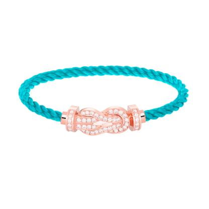 [Royal&Vicky]CHANCE LARGE 8 FIGURE BUCKLE FULL DIAMOND BRACELET ROSE GOLD