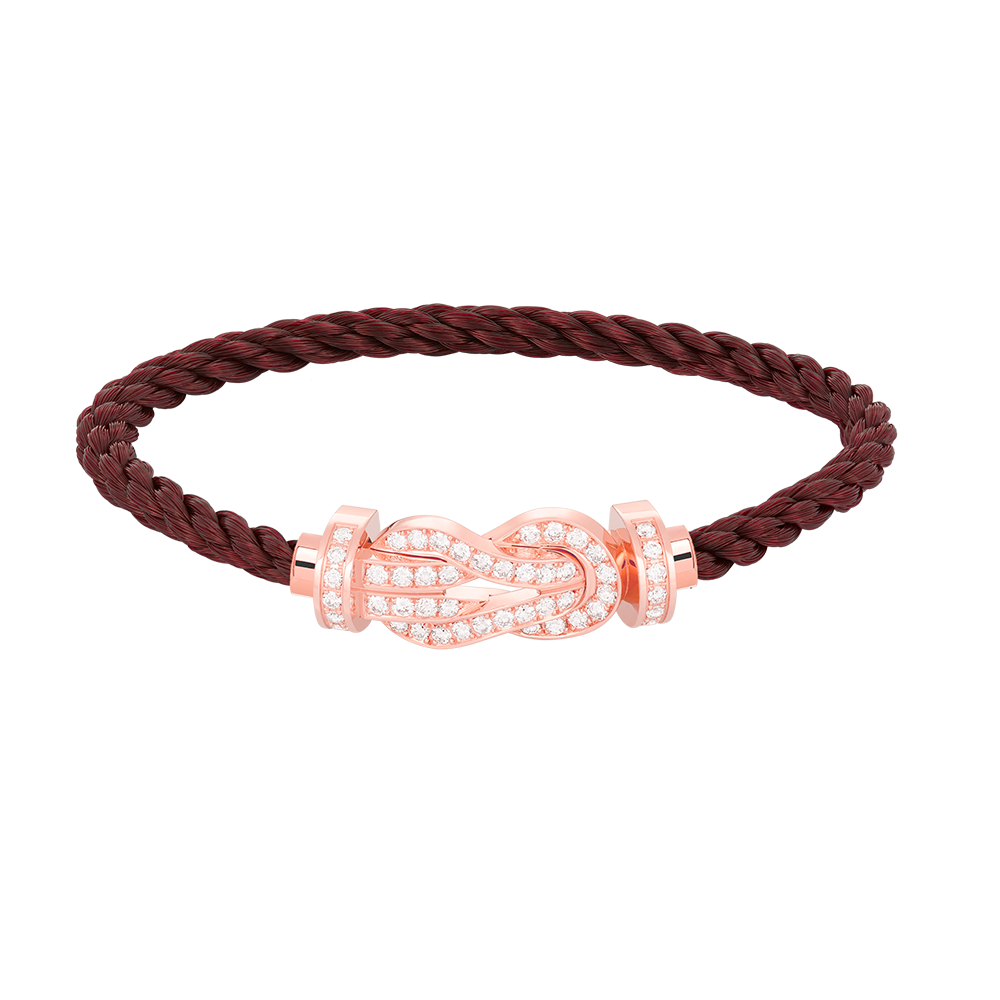 [Royal&Vicky]CHANCE LARGE 8 FIGURE BUCKLE FULL DIAMOND BRACELET ROSE GOLD