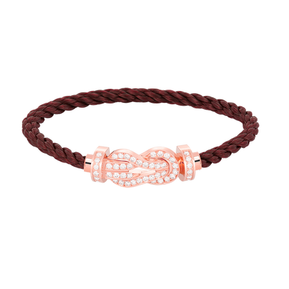 [Royal&Vicky]CHANCE LARGE 8 FIGURE BUCKLE FULL DIAMOND BRACELET ROSE GOLD