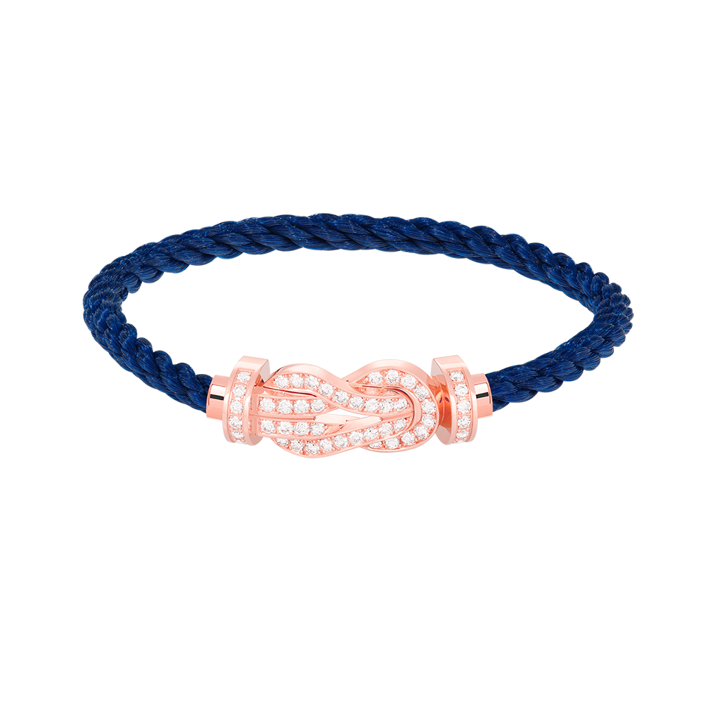 [Royal&Vicky]CHANCE LARGE 8 FIGURE BUCKLE FULL DIAMOND BRACELET ROSE GOLD