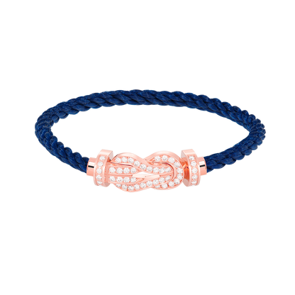 [Royal&Vicky]CHANCE LARGE 8 FIGURE BUCKLE FULL DIAMOND BRACELET ROSE GOLD