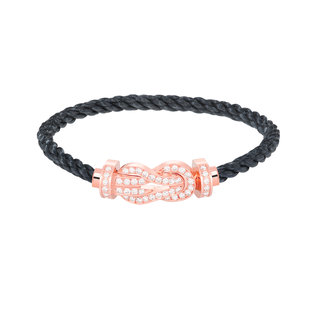 [Royal&Vicky]CHANCE LARGE 8 FIGURE BUCKLE FULL DIAMOND BRACELET ROSE GOLD