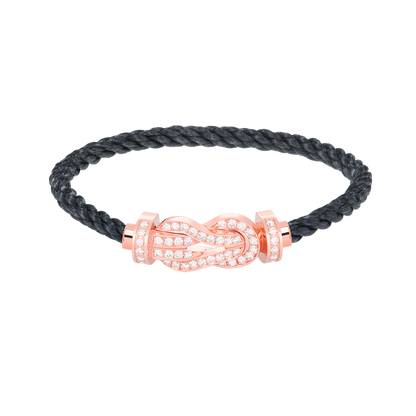 [Royal&Vicky]CHANCE LARGE 8 FIGURE BUCKLE FULL DIAMOND BRACELET ROSE GOLD