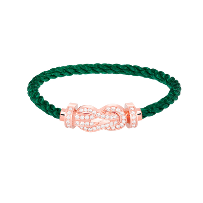 [Royal&Vicky]CHANCE LARGE 8 FIGURE BUCKLE FULL DIAMOND BRACELET ROSE GOLD