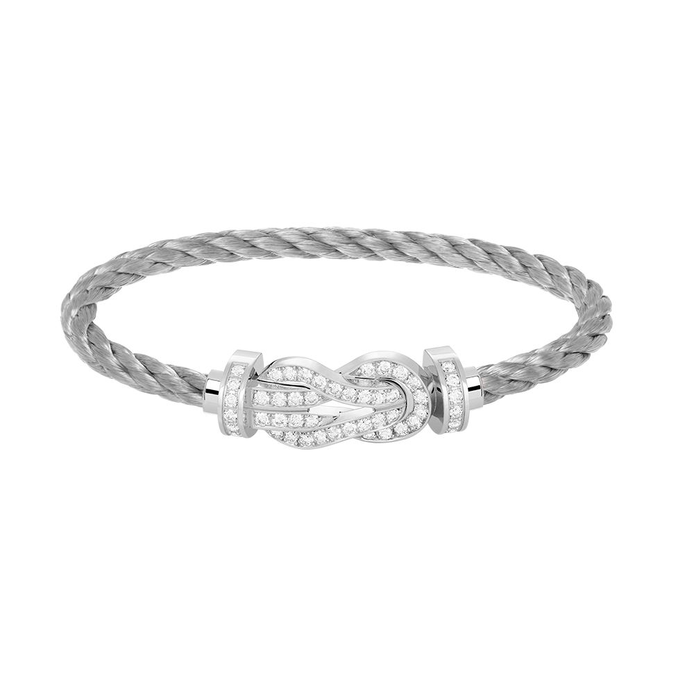 [Royal&Vicky]CHANCE LARGE 8 FIGURE BUCKLE FULL DIAMOND BRACELET SILVER