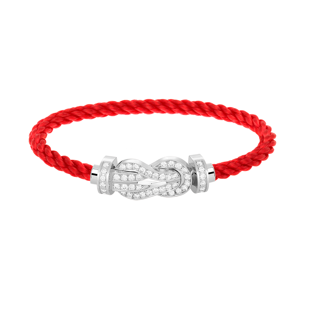 [Royal&Vicky]CHANCE LARGE 8 FIGURE BUCKLE FULL DIAMOND BRACELET SILVER