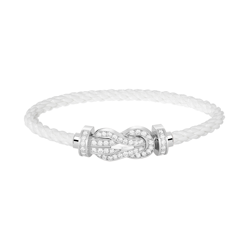 [Royal&Vicky]CHANCE LARGE 8 FIGURE BUCKLE FULL DIAMOND BRACELET SILVER